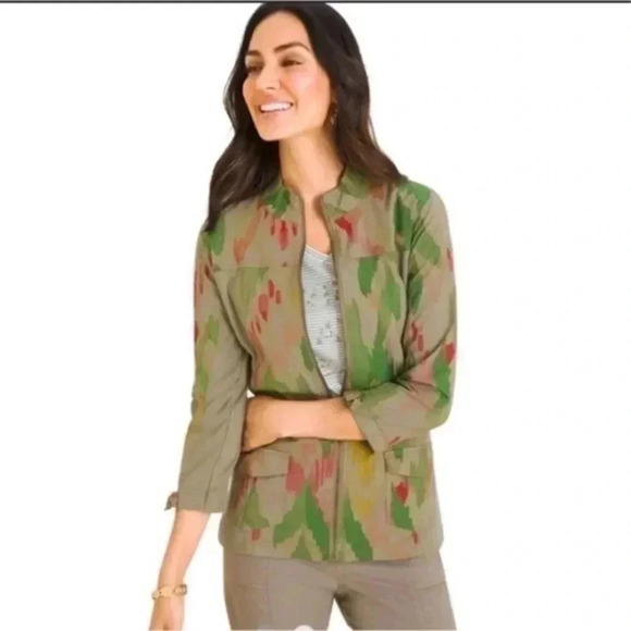 CHICOS ZENERGY IKAT UTILITY JACKET
VETIVER 3 (16/18) - Picture 1 of 10